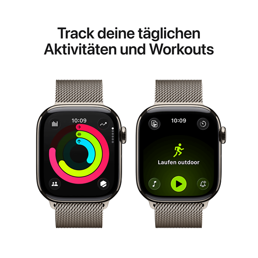 Apple Watch Series 11 5G Titan Milanaise Armband Natur/Natur/42 mm - Gallerie 3