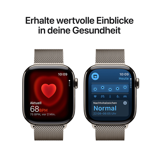 Apple Watch Series 11 5G Titan Milanaise Armband Natur/Natur/42 mm - Gallerie 4