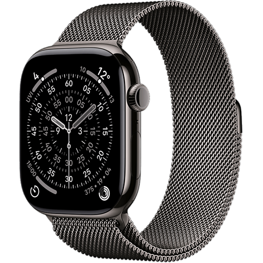 Apple Watch Series 11 5G Titan Milanaise Armband Schiefer/Schiefer/46 mm - Gallerie 1