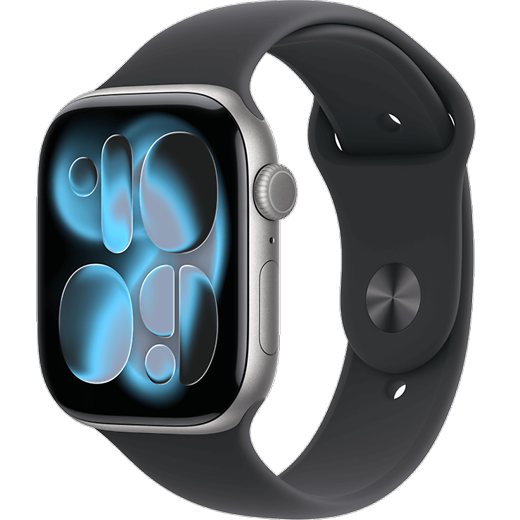 Apple Watch Series 11 5G Aluminium Sportarmband Space Grau/Schwarz/46 mm - Gallerie 1