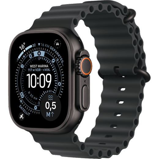 Apple Watch Ultra 3 5G Titan Ocean Armband Schwarz/Schwarz/49 mm - Gallerie 1