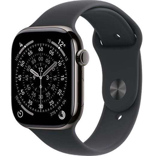 Apple Watch Series 11 5G Titan Sportarmband Schiefer/Schwarz/46 mm - Gallerie 1