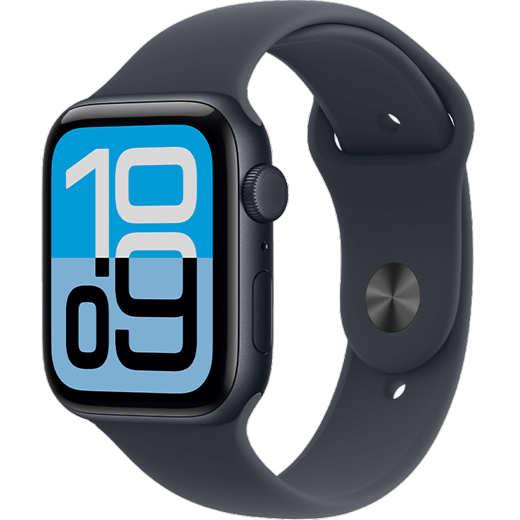 Apple Watch SE 3 5G Aluminium Sportarmband Mitternacht/Mitternacht/44 mm - Gallerie 1