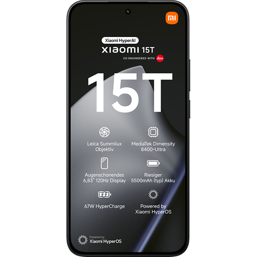 Xiaomi 15T Black - Vorne