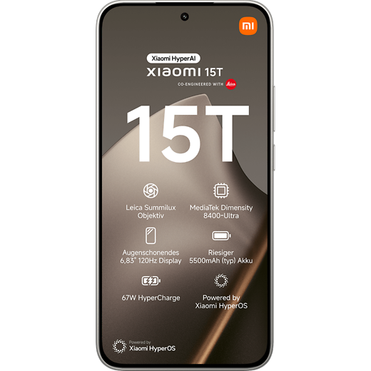 Xiaomi 15T Gray - Vorne