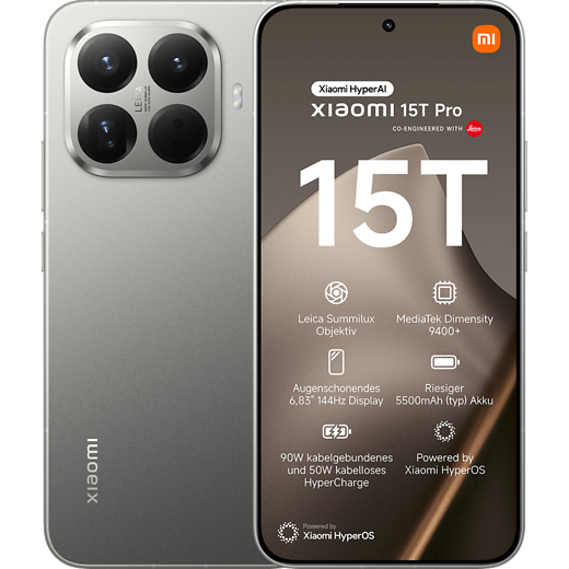 Xiaomi 15T Pro Gray - Vorne/Hinten