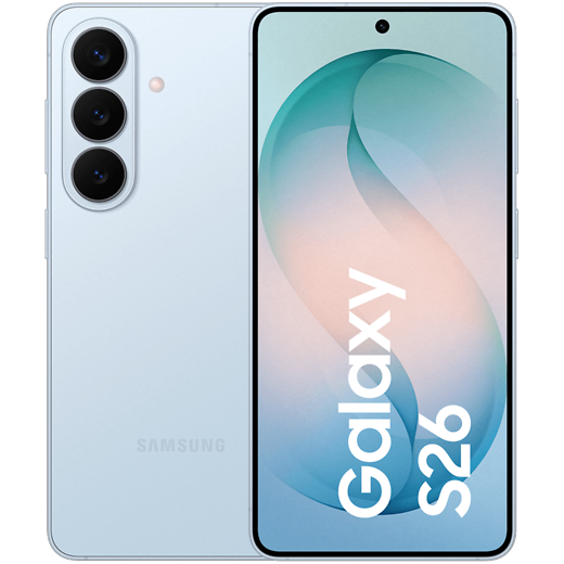 Samsung Galaxy S26 Sky Blue - Vorne/Hinten