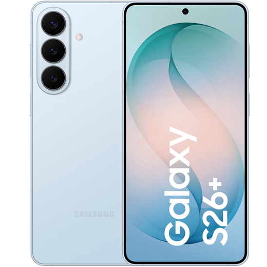 Samsung Galaxy S26+ Sky Blue - Vorne/Hinten