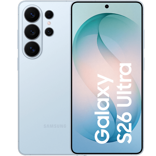 Samsung Galaxy S26 Ultra Sky Blue - Vorne/Hinten