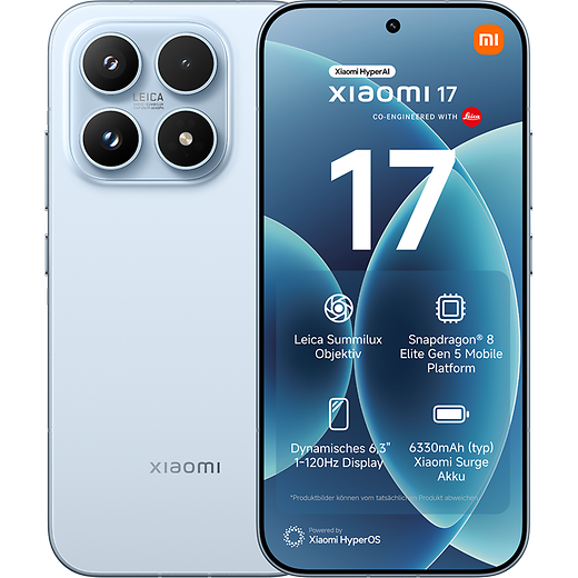 Xiaomi 17 Ice Blue - Vorne/Hinten