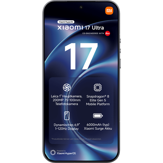 Xiaomi 17 Ultra Black - Vorne
