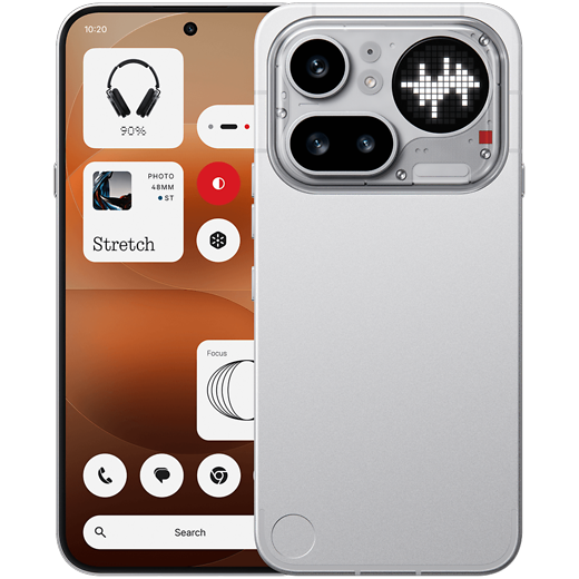 Nothing Phone (4a) Pro Silber - Vorne/Hinten