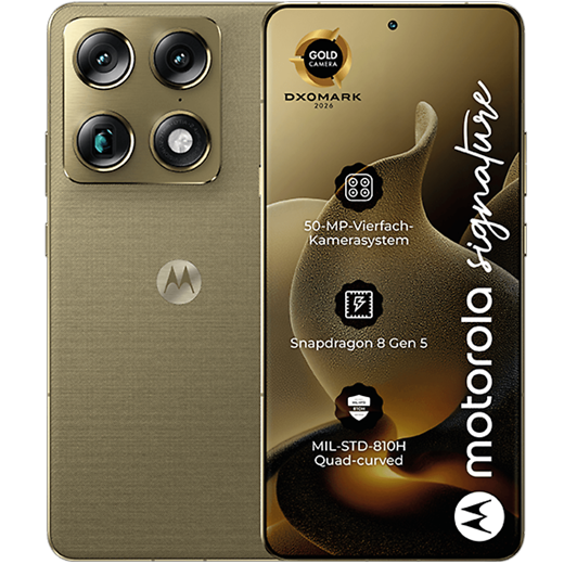 motorola signature PANTONE Martini Olive - Vorne/Hinten