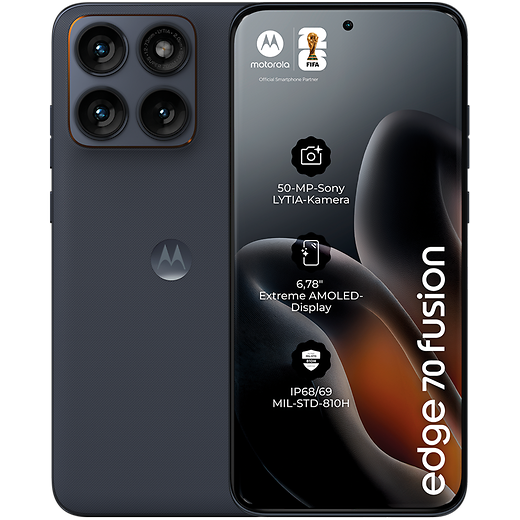 motorola edge 70 fusion PANTONE Silhouette - Vorne/Hinten