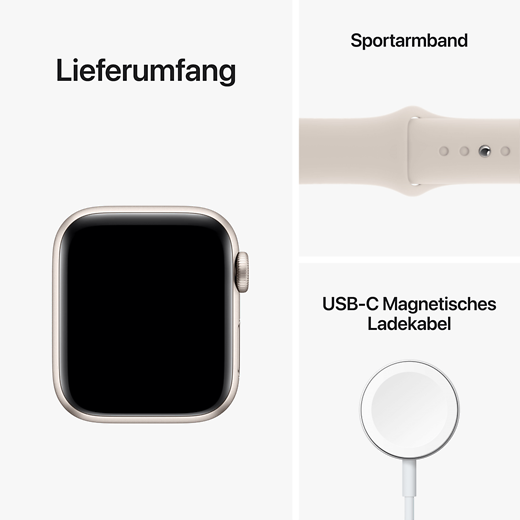 Apple Watch SE (2022) Aluminium Sportarmband 40 mm, Aluminium Polarstern, Sportarmband Polarstern - Gallerie 5