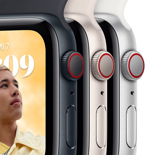 Apple Watch SE (2022) Aluminium Sportarmband 40 mm, Aluminium Polarstern, Sportarmband Polarstern - Gallerie 3