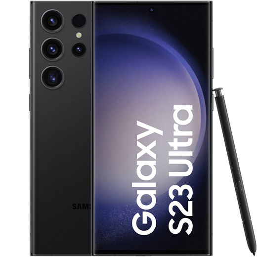 Samsung Galaxy S23 Ultra Phantom Black - Vorne/Hinten