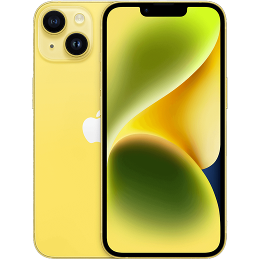 Apple iPhone 14 Gelb - Vorne/Hinten