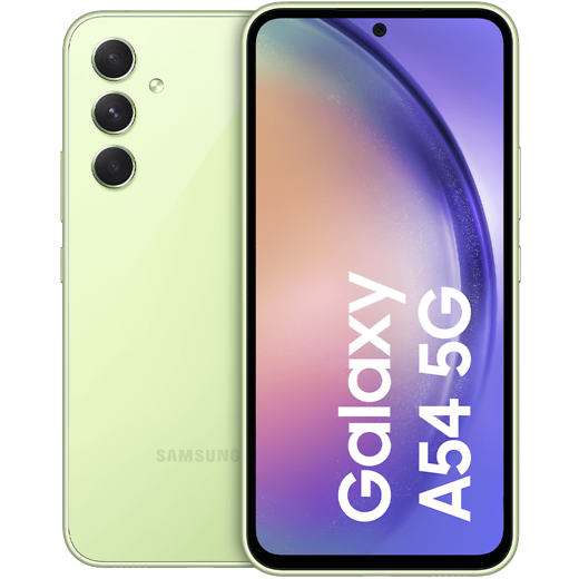 Samsung Galaxy A54 5G Awesome Lime - Vorne/Hinten