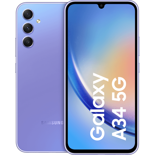Samsung Galaxy A34 5G Awesome Violet - Vorne/Hinten