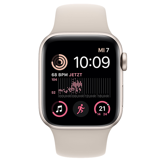 Apple Watch SE (2022) Aluminium Sportarmband 40 mm, Aluminium Polarstern, Sportarmband Polarstern - Gallerie 2